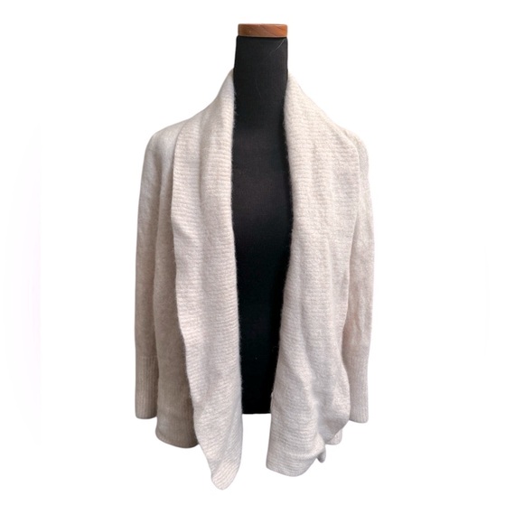 2 PLY CASHMERE C BY BLOOMINGALE’S   Women's Blush SM Open Front Cardigan - Picture 1 of 13